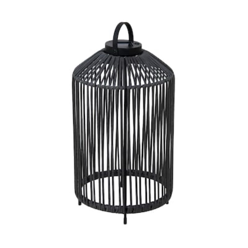 Origin 21 28-in x 10-in Black Metal Solar Outdoor Decorative Lantern
