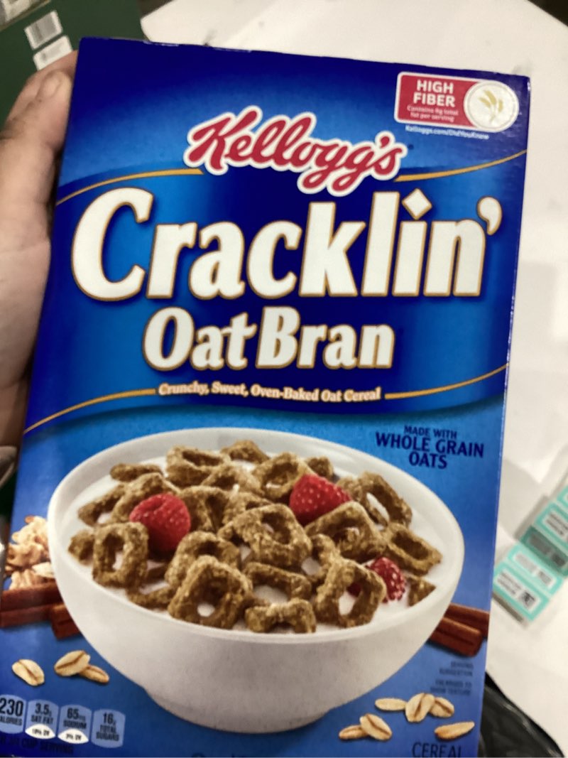 Condition photo showing New/Like New for Cracklin' Oat Bran Cold Breakfast Cereal, High Fiber Cereal, 8 Vitamins and Minerals, Original, 16.5oz Box (1 Box) 16.5 Ounce (Pack of 1)