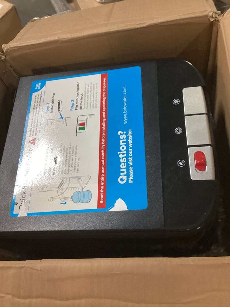 Condition photo showing Good Condition for Brio Bottom Loading Water Cooler Dispenser for 5 Gallon Bottles - 3 Temperatures with Hot, Room & Cold Spouts, Child Safety Lock, LED Display with Empty Bottle Alert, Stainless Steel