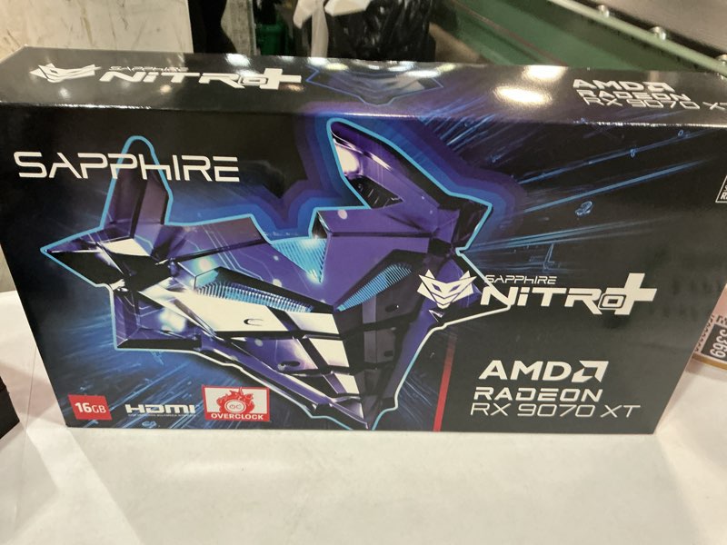 Condition photo showing New/Like New for sapphire nitro+ amd radeon™ rx 9070 xt gaming oc 16gb dual hdmi/dual dp