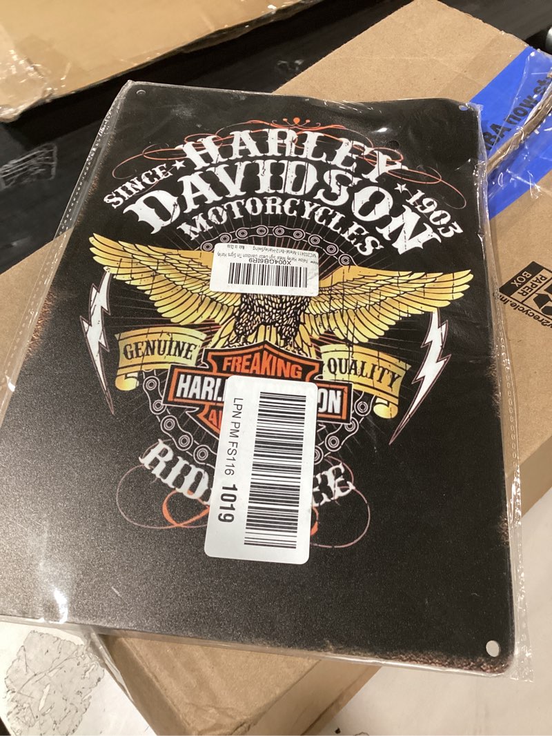Condition photo showing New/Like New for similar productharley davidson parking only embossed metal sign 12\" x 8\" (na) 20 x 30 cm