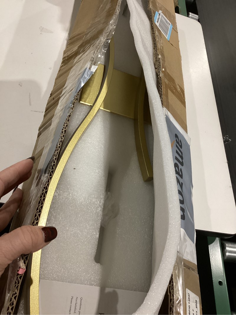 Condition photo showing As Is for Battery Operated Wall Sconces Set of Two with Remote Control, Stepless Colors 3000K-6000K & Dimming, LED Gold Wireless Wall Light for Living Room, Hallway, Bedroom, 39.3 Inch (2 Pack) Gold 39.3 Inches (2 pack)