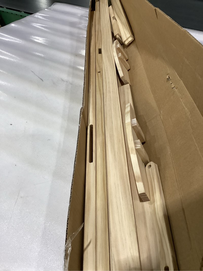 Condition photo showing As Is for Adjustable Natural Pine Wooden Painting Basic Easel, Pine Art Easel Stand Hold up to 43'', Painting Canvas for Wedding Sign and Poster, Drawing for Adults, Begginners and Students-New Type 1