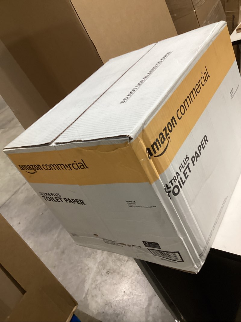 Condition photo showing Good Condition for amazoncommercial 2-ply ultra plus toilet paper, bath tissue, soft and strong, septic safe, unscented, 400 sheets per roll, 80 individually wrapped rolls for business use