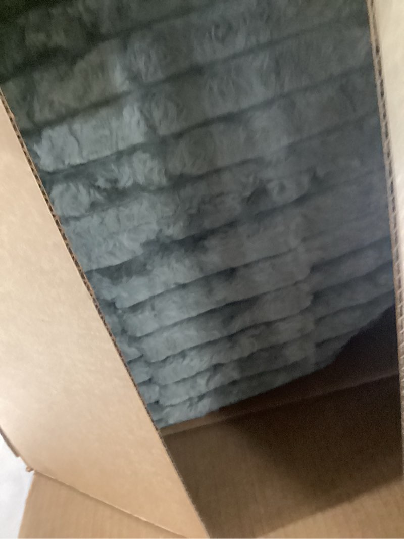 Condition photo showing Good Condition for Hobestluk Bean Bag Chairs 2.5FT Bean Bag Chair with Memory Foam Filled & Stripe Plush Cover Bean Bag Chairs for Playroom, Living Room, Bedroom(Grey) 2.5FT - 28.5" x 28.5" x 17.8" Grey