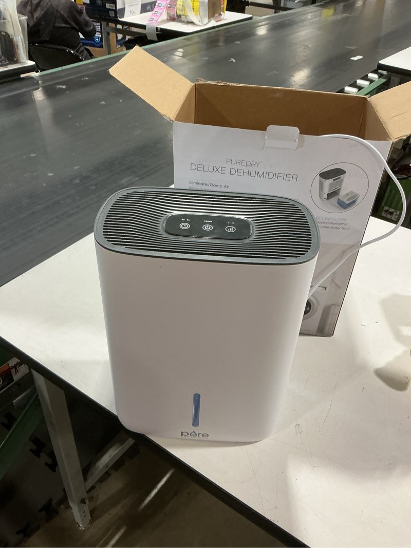 Condition photo showing New/Like New for pure enrichment 2-speed dehumidifier (for rooms 151- 400sq ft) white