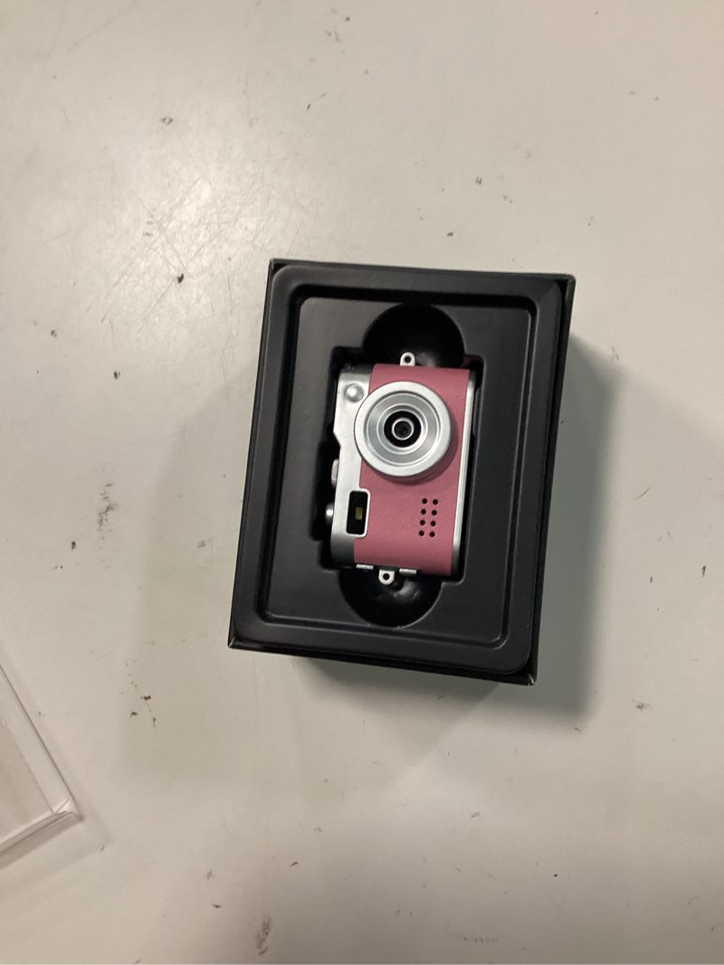Condition photo showing Good Condition for hotu mini digital camera, keychain camera 1080p hd with 2mp lens, flash, video recording, 32g card included, portable and compact retro vlog camera for travel, kids, pink pink retro