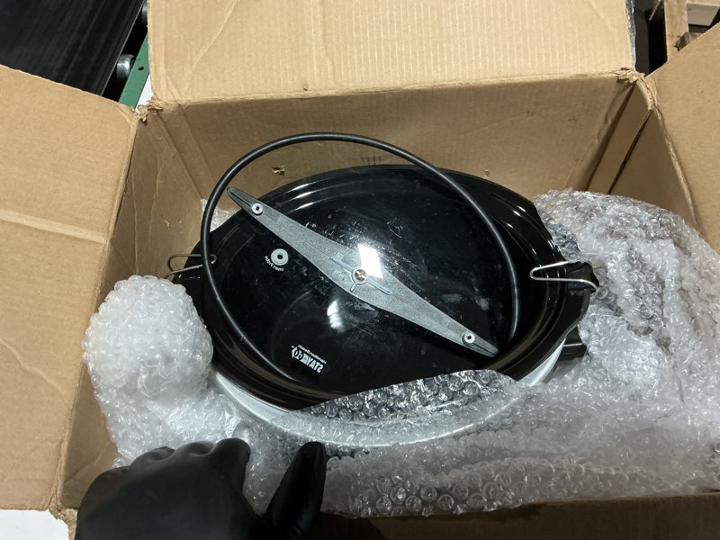 Condition photo showing Good Condition for Hamilton Beach Portable 6 Quart Set & Forget Digital Programmable Slow Cooker with Lid Lock, Temperature Probe, Dishwasher Safe Crock & Lid, Stainless Steel (33969A) Set & Forget, Stainless Steel 6 Quarts