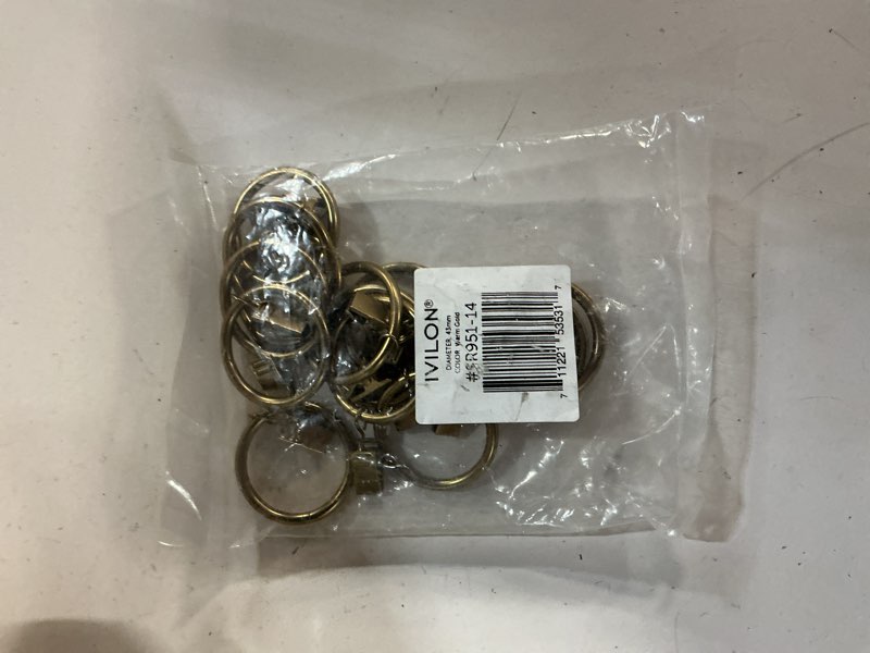 Condition photo showing New/Like New for Ivilon Drapery Curtain Clip Rings - Clips Ring for Panels 1.7", Set of 14 Warm Gold