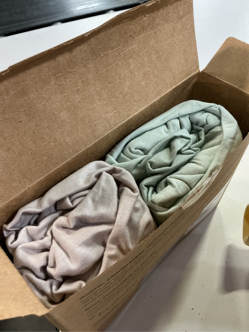 Condition photo showing Good Condition for keababies 2-pack baby crib sheets for boys, girls - 52x28 viscose derived from bamboo toddler bed sheets neutral, fitted crib mattress cover for standard baby bedding, soft & cozy (sage)