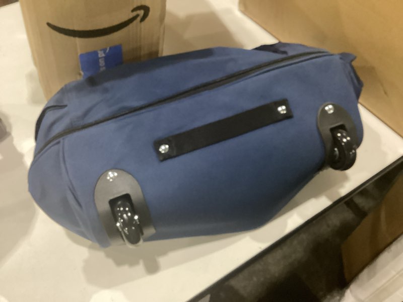 uarition 130l foldable rolling duffle bag with wheels, 34” extra large duffle bag for travel, carry on luggage duffel bag for traveling/camping/moving, water resistant, blue blue 130l large