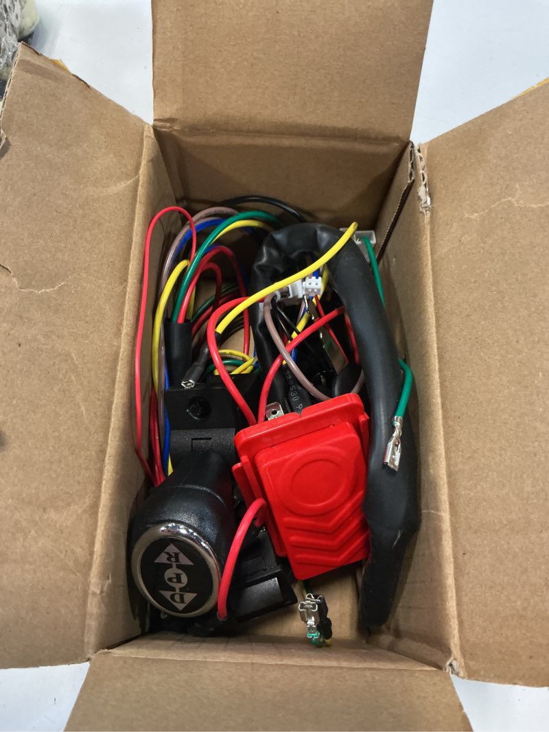 Condition photo showing As Is for 6v 12v 24v diy wire harness electric conversion kit for kid's ride on toys car,set of wire harness switch for children power wheels trax upgrade replacement parts