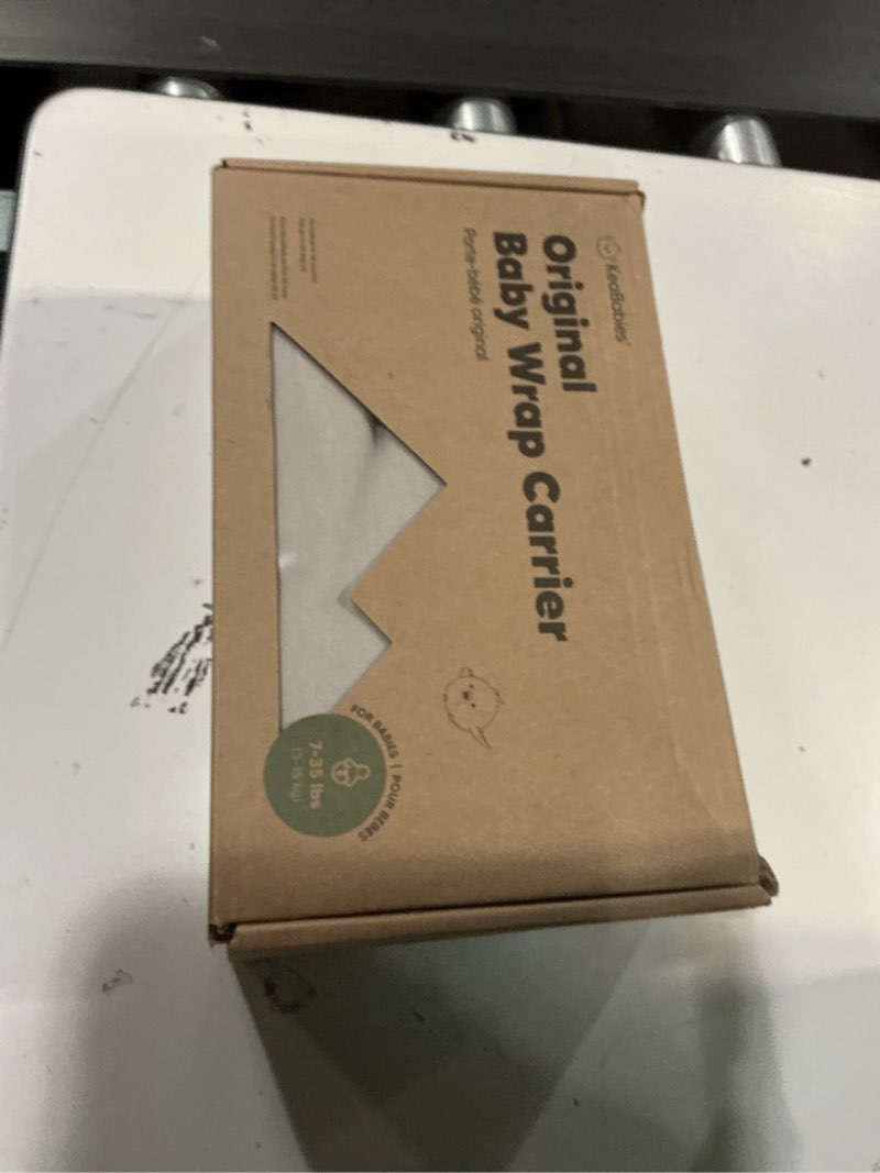 Condition photo showing New/Like New for keababies baby wrap carrier - all in 1 original baby carrier newborn to toddler sling, easy to wear, hands free bonding, lightweight, breathable infant wraps (stone gray) one size (pack of 1) stone gray