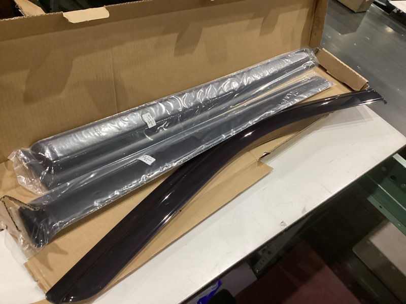 Condition photo showing As Is for window visors rain guards fits 2021-2026 grand cherokee l, out-channel window wind deflectors vent shades accessories, dark smoke 4 pcs, 2022 2023 2024 2025 (only grand cherokee l) 2021-2026 grand cherokee l (3-row)