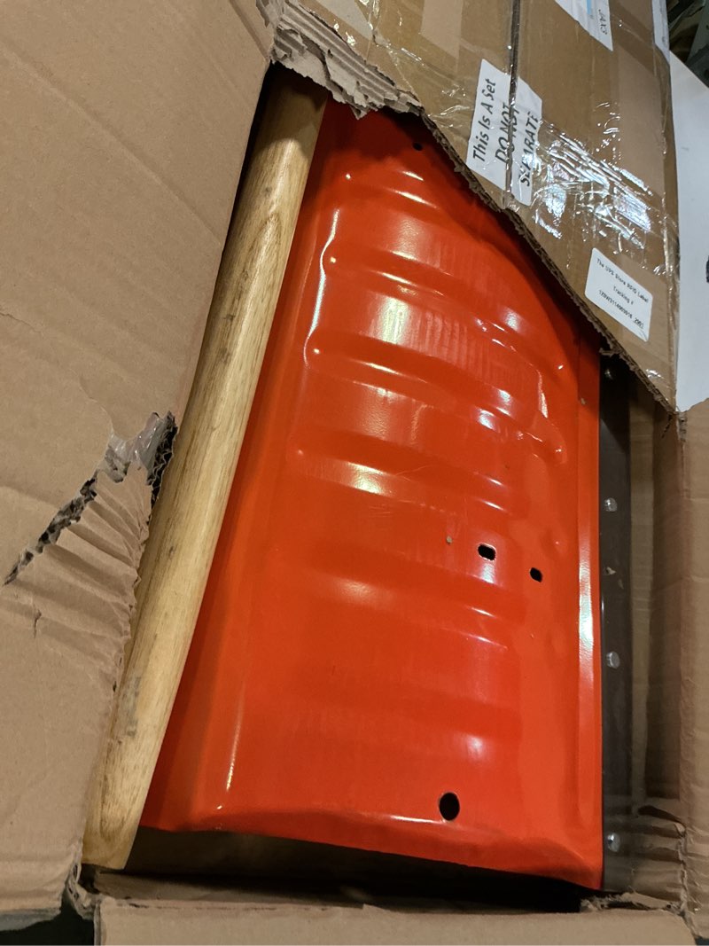 Condition photo showing Good Condition for Therwen 2 Pcs Snow Pusher Include 1 36-inch Steel Snow Pusher with Scroll Wheel 1 Retractable Shovel Heavy Duty Folding Emergency Removal Tool for Car Driveways, Gardens, Sidewalk, Camping