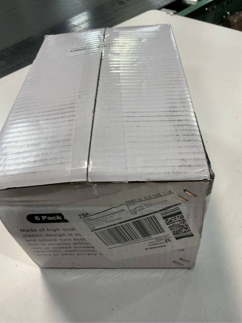 Condition photo showing New/Like New for Privacy Door Knobs, 6 Pack Matte Black Door Knobs with Lock, Bed and Bath Door Knob Interior Keyless Locksets, Round Door Handles Reversible for Left Right Handed Doors