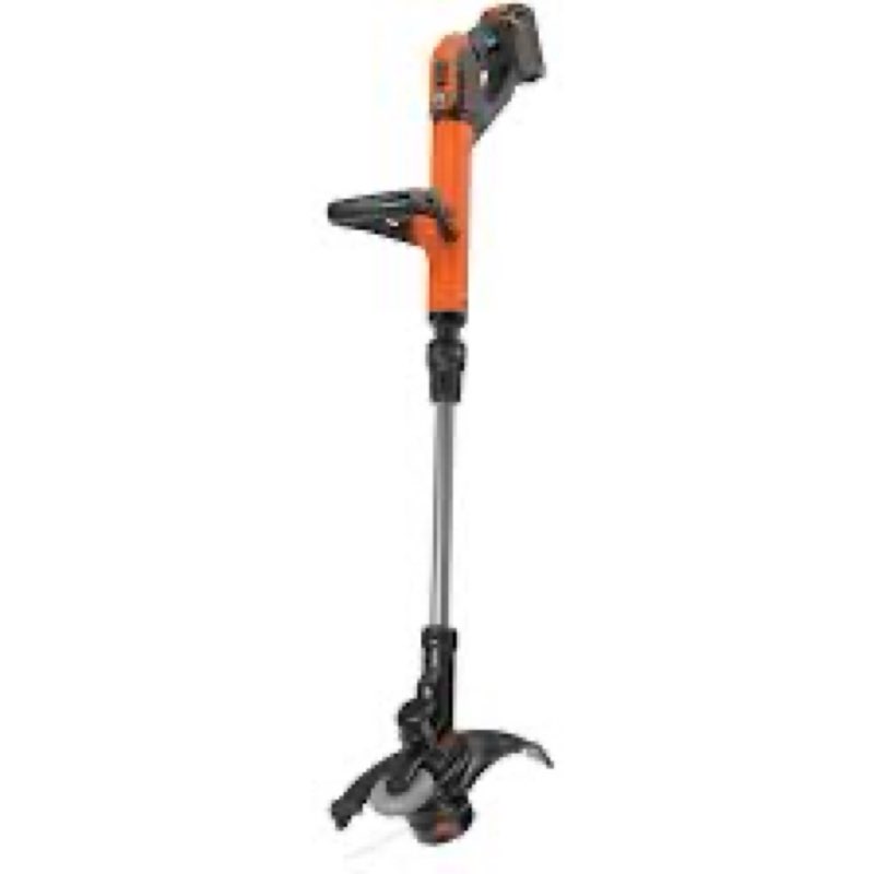 black+decker easyfeed 20-volt max 12-in straight shaft battery string trimmer edger conversion capable