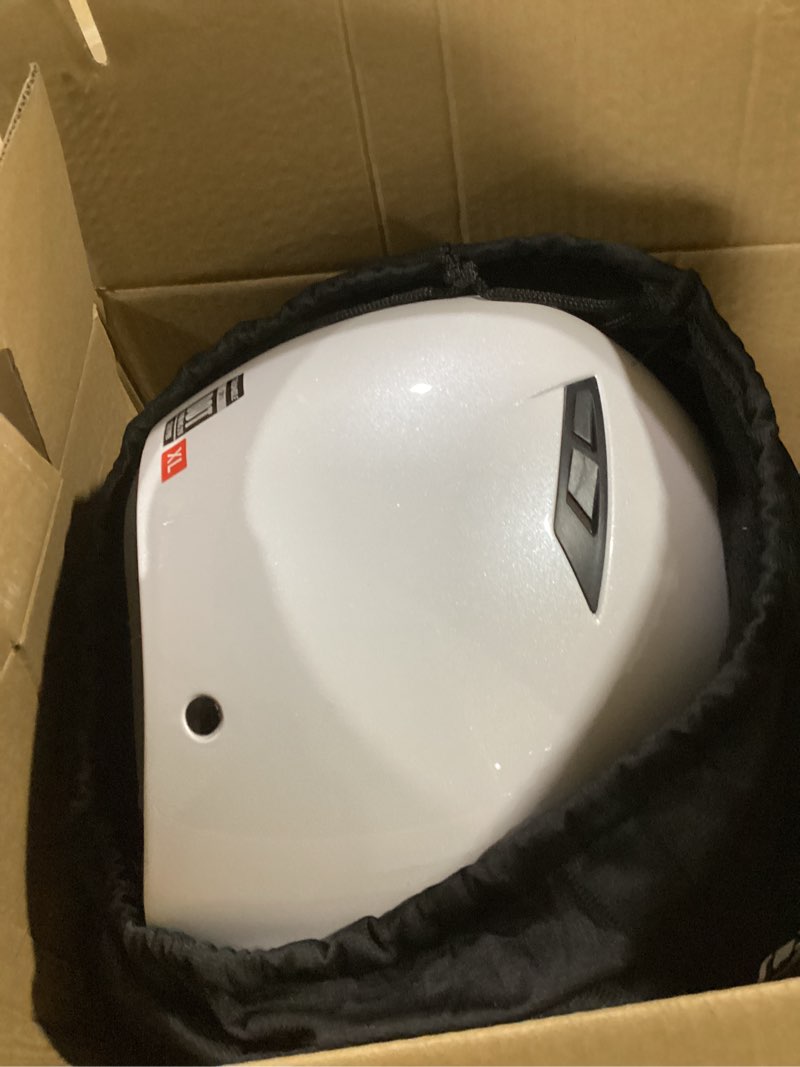 Condition photo showing Good Condition for triangle open face motorcycle helmet retro 3/4 helmets with clear visor for men women dot approved x-large glossy white