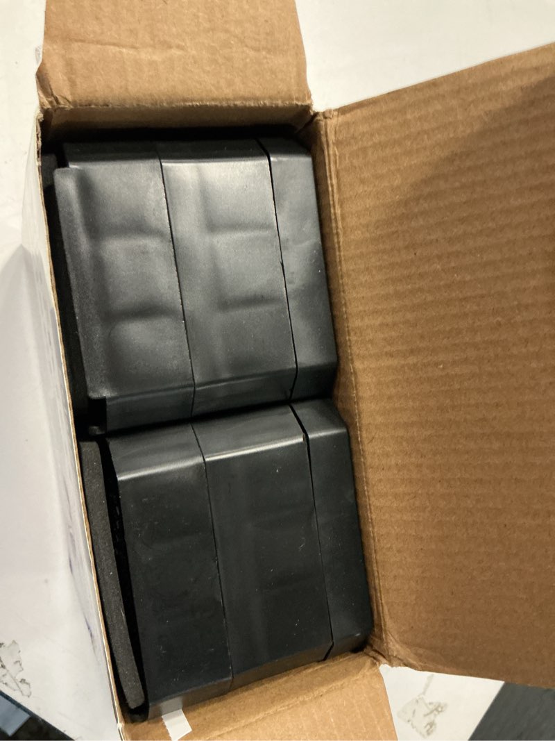 Condition photo showing item condition for Bed Risers Furniture Risers Heavy-Duty Rectangular Adjustable Block Lift to 3 inches and 4.3 inches Desk, Sofa, Chair Legs, Refrigerator, Washing Machine Support up to 4000 pounds Square-black-4 Pack 2 layer(3inches)