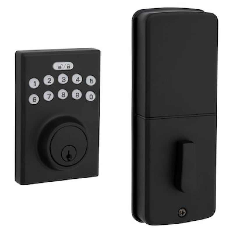 reliabilt bragg matte black keypad electronic deadbolt lock