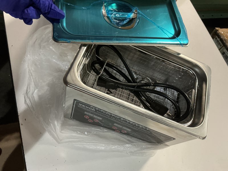 Condition photo showing Good Condition for vevor ultrasonic cleaning machine with digital timer & heater, professional jewelry cleaner, stainless steel heated cleaning machine for glasses watch rings small parts circuit board (3l)