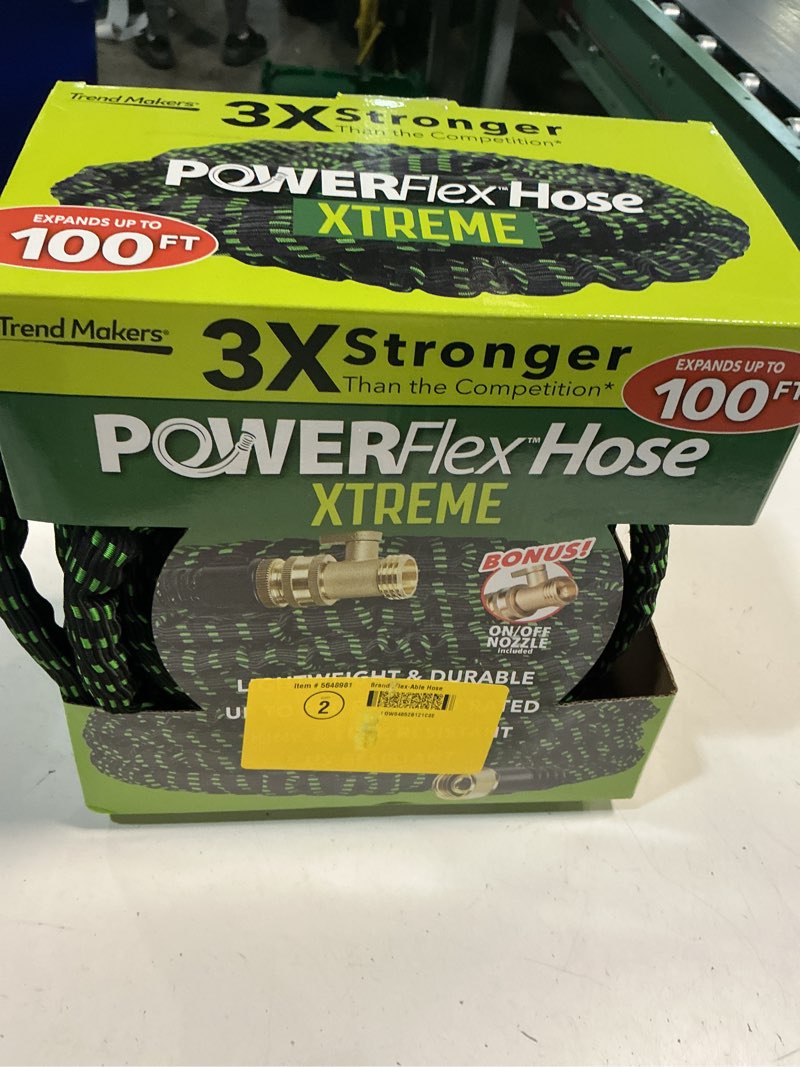 Condition photo showing New/Like New for flex-able hose flex-able xtreme hose 100ft - kink free, expandable, heavy duty, green
