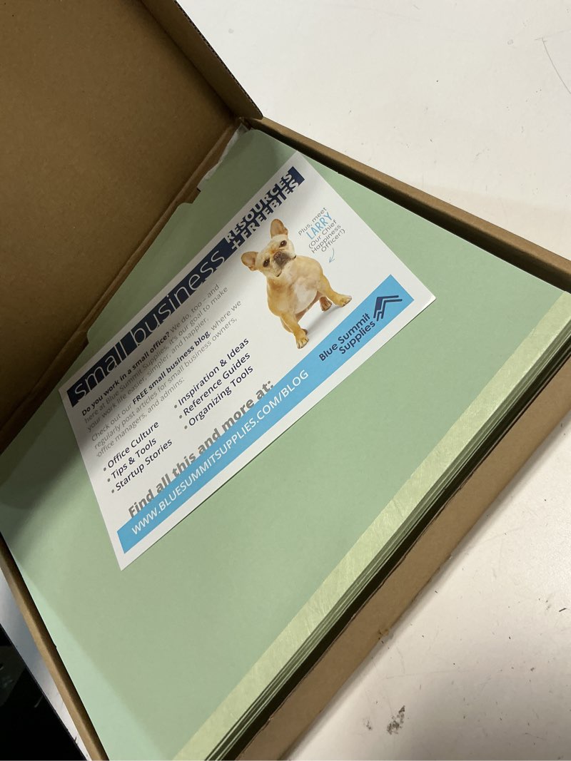 Condition photo showing Good Condition for 10 letter size gray green classification folders - 2 divider - 2 inch tyvek expansions - durable 2 prongs designed to organize standard medical files, office reports - letter size, green, 10 pack