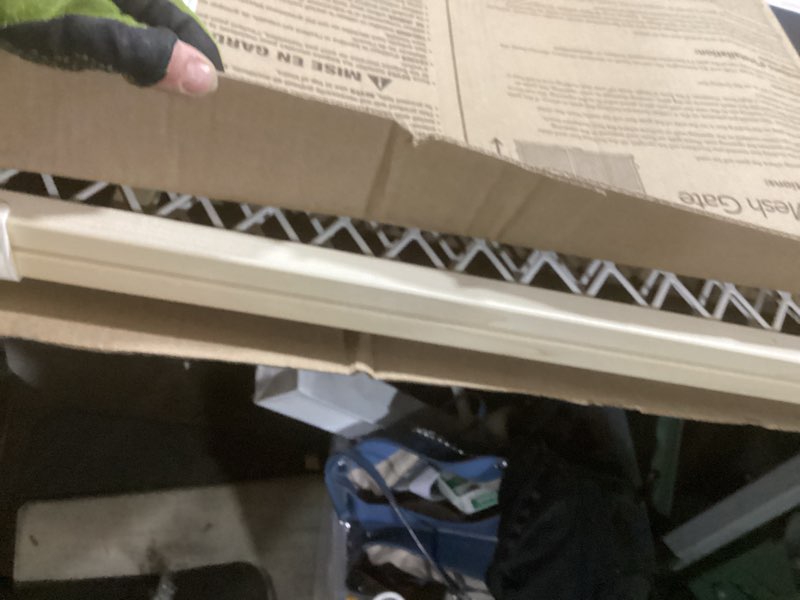 Condition photo showing Good Condition for north states easy adjust diamond mesh pet gate  white  wood  26.5  - 42  x 23