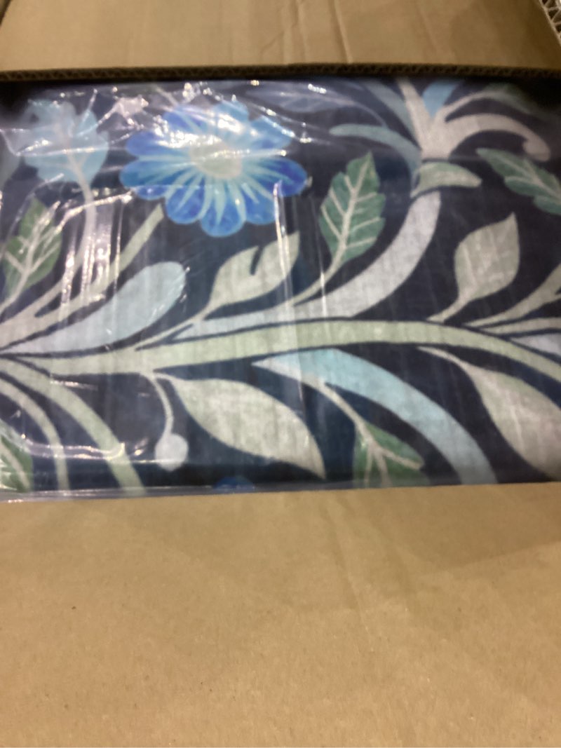 Condition photo showing Good Condition for 8x10 Area Rugs for Living Room, Washable Rug Floral Vintage Rugs for Bedroom Non Slip Low Pile Large Blue Boho Carpet Indoor Kitchen Dining Room Office Playroom Floor Mat Blue 8' x 10' (Rectangular)