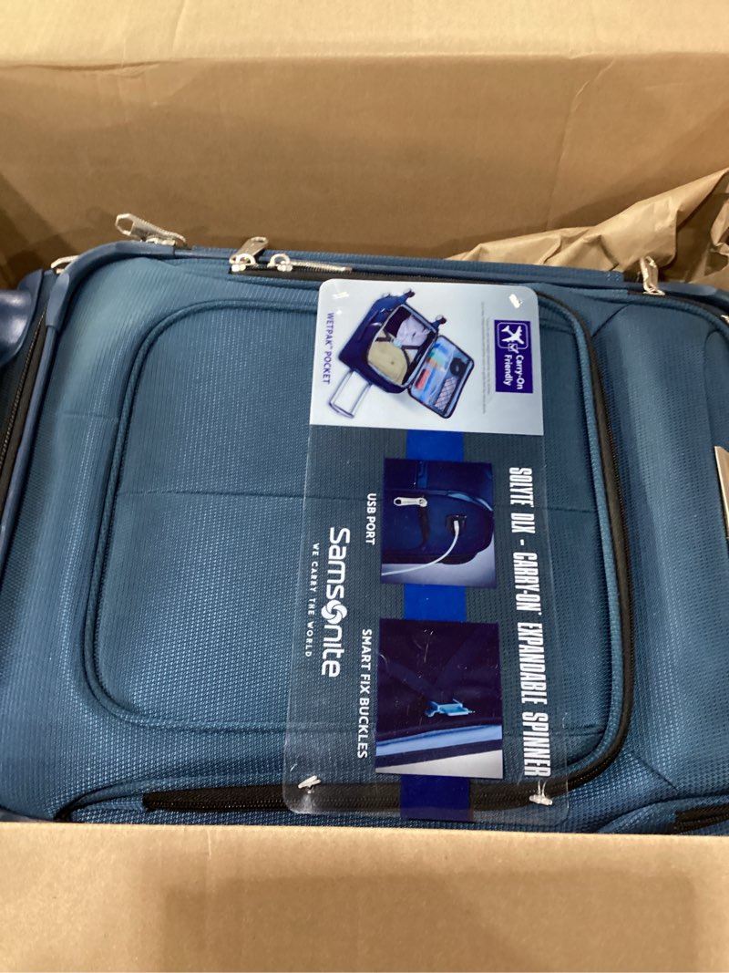 Condition photo showing Good Condition for Samsonite Solyte DLX Softside Expandable Luggage with Spinner Wheels, Mediterranean Blue, Carry-On 20-Inch Carry-On Mediterranean Blue