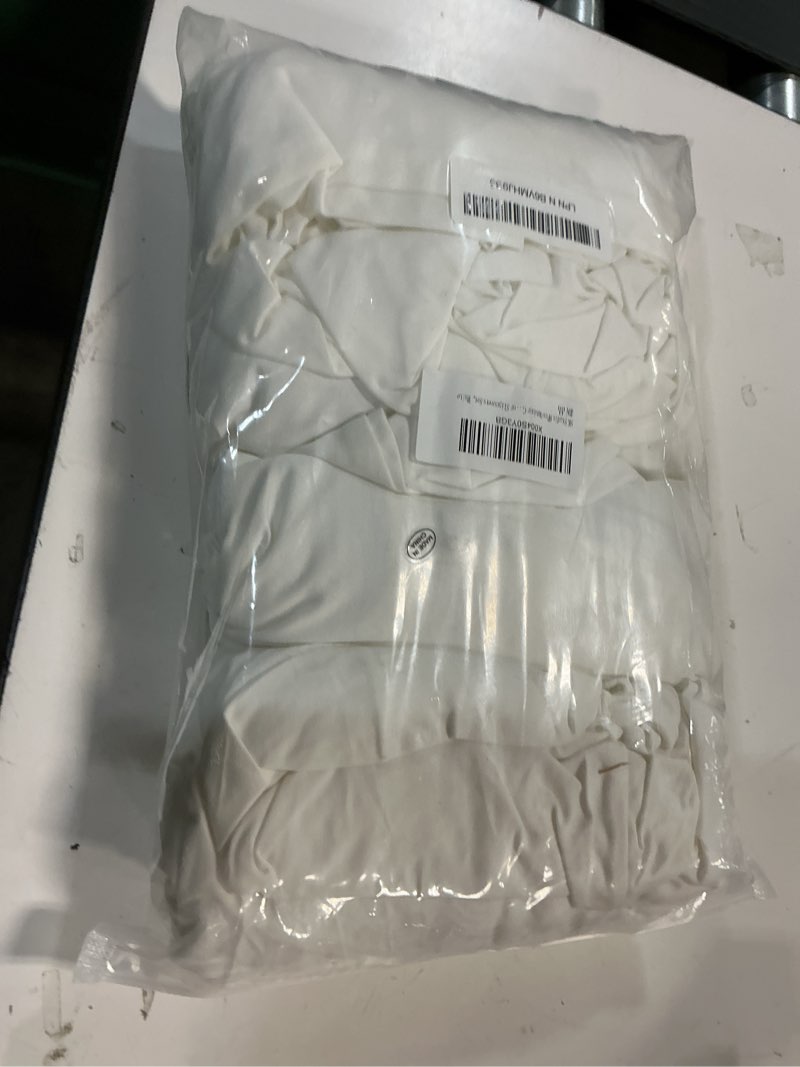 Condition photo showing Good Condition for sk studio 8pcs outdoor cushion covers waterproof, stretch cushion covers replacement for patio, sofa couch furniture protector slipcovers set, white