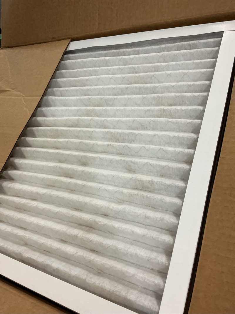 Condition photo showing Good Condition for amazon basics 20x25x1 air filter 6-pack, merv 8 ac furnace filters, removes dust, electrostatic, allergy control (actual size: 19.75" x 24.75" x 0.75")