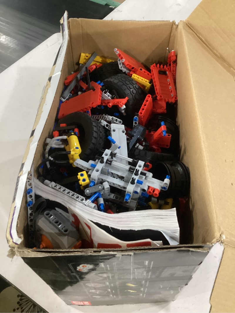 Condition photo showing As Is for missing pieces**** mould king tractor truck block kits model, moc 19015 building blocks set to build, gift for age 14+/adult collections enthusiasts(4,608 pieces with motor/app remote control)