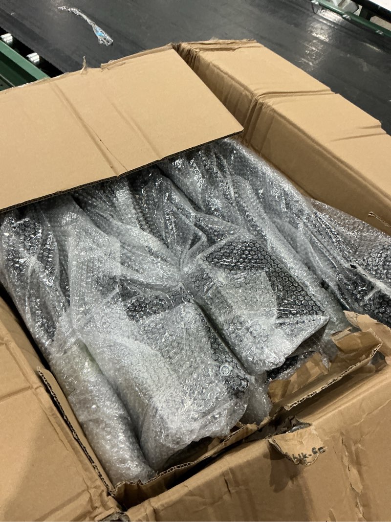 Condition photo showing As Is for fence post anchor ground spike heavy duty black powder coated fence stakes post base for mailbox, 24 x 4 x 4 inches outer diameter (inner diameter 3.6 x3.6 inches), pack of 6 24 inch 6