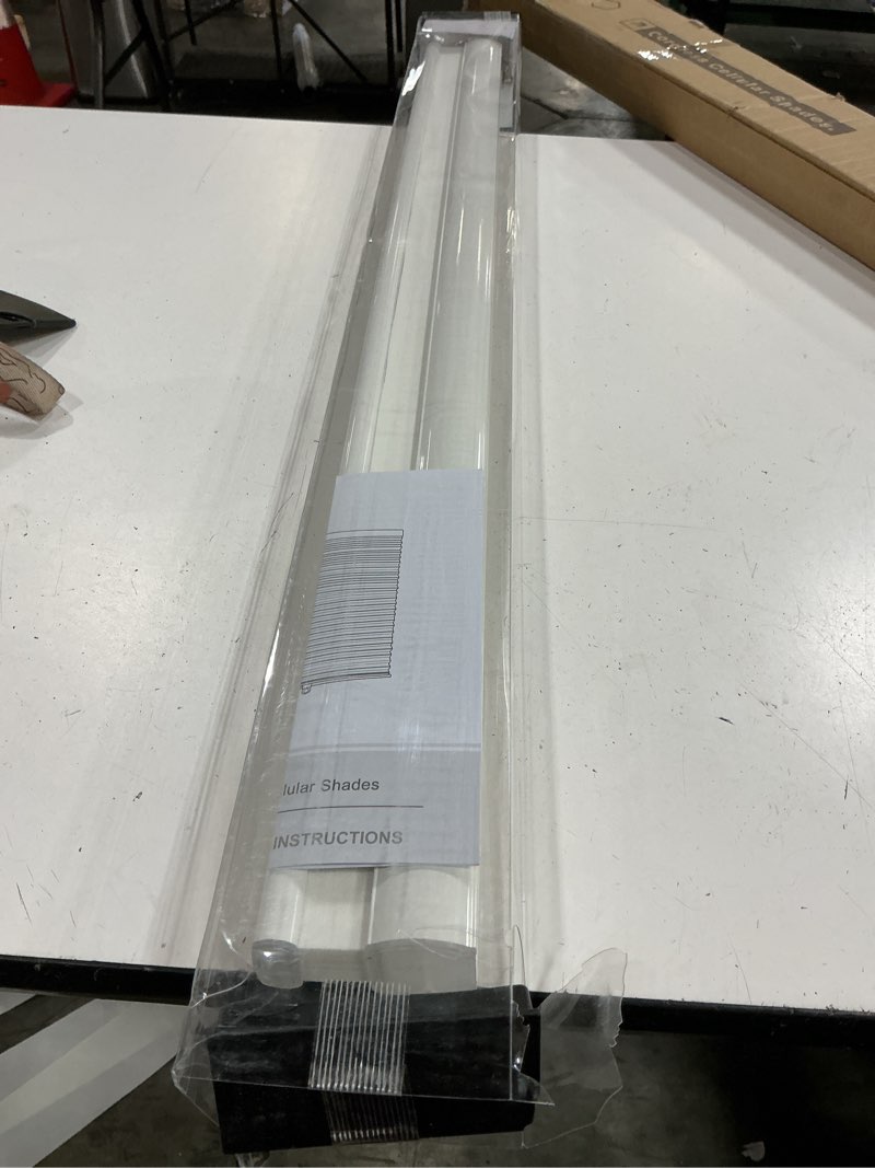 Condition photo showing Good Condition for honeycomb cellular shades cordless light filtering for windows inside & outside mount, 35" w x 38" h, white(light filtering)
