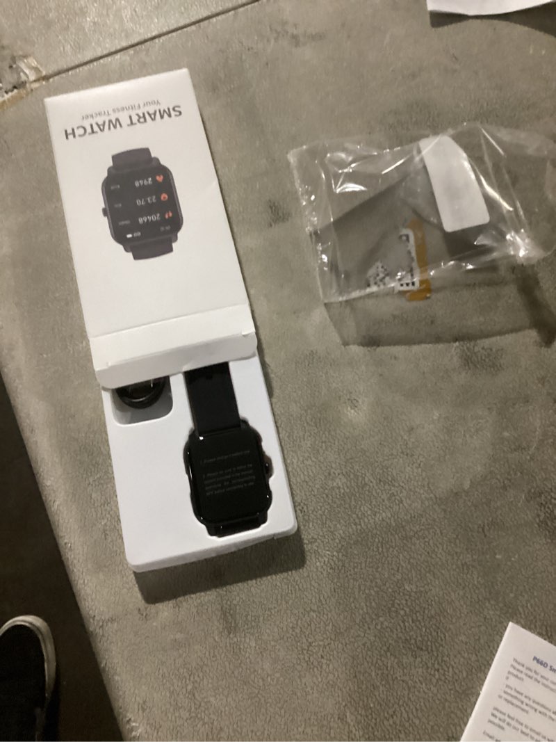 Condition photo showing Good Condition for Smart Watches for Men Women(Answer/Make Call), 1.85 inch HD Fitness Tracker Watch with Activity Counter/ Sleep Monitor/ 110+ Sports Modes, IP68 Waterproof Smart Watch for Android iPhone iOS Compatible Black 1.83