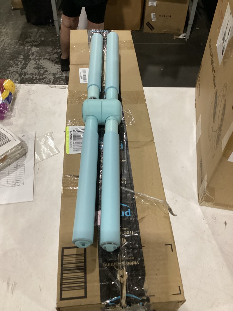 Condition photo showing Good Condition for yoga stick, back cross orthosis for adult and child, foam stainless steel material, improving hunchback and chest back support, hump corrector posture corrector stick stretching rod(23.6-35.4in) blue