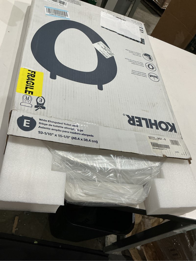 Condition photo showing Good Condition for kohler 57777-wcf-0 cymbal readylatch quiet-close soft close toilet seat elongated, flexible coreflex