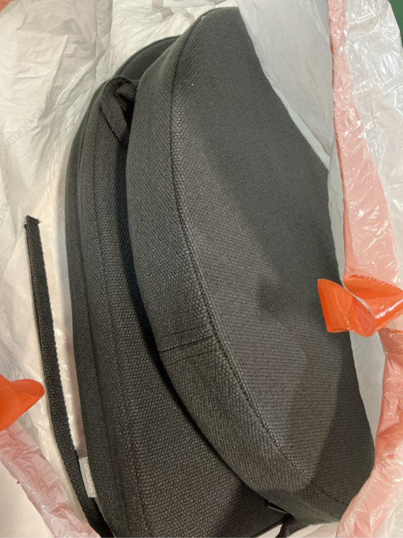 Condition photo showing Good Condition for shinnwa kitchen chair cushions set of 2, non-slip dining chair cushions with ties and machine washable cover, 2 pack, 17 x 16.5 x 2in, black black 2