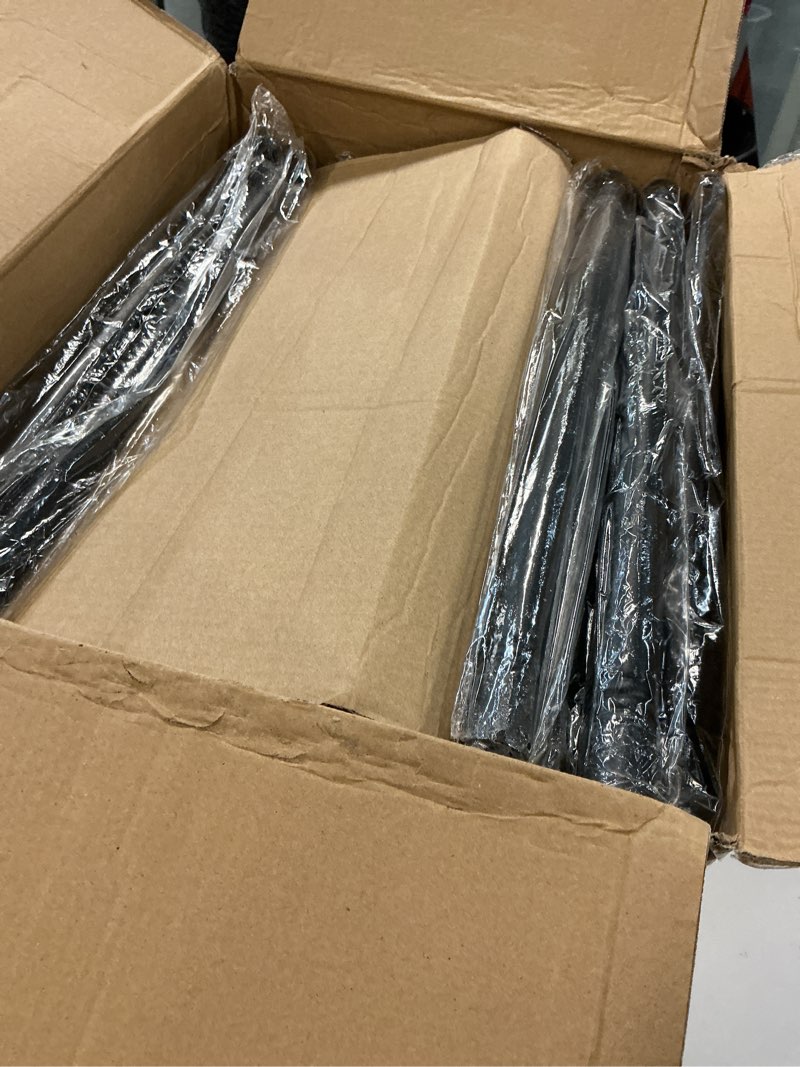 Condition photo showing As Is for 6 Pack String Light Poles for Outside, Heavy-Duty Metal Light Poles for Outdoor String Lights with Fork, Adjustable Lighting Accessories for Patio Decor Backyard Yard Pergola Garden Decorations