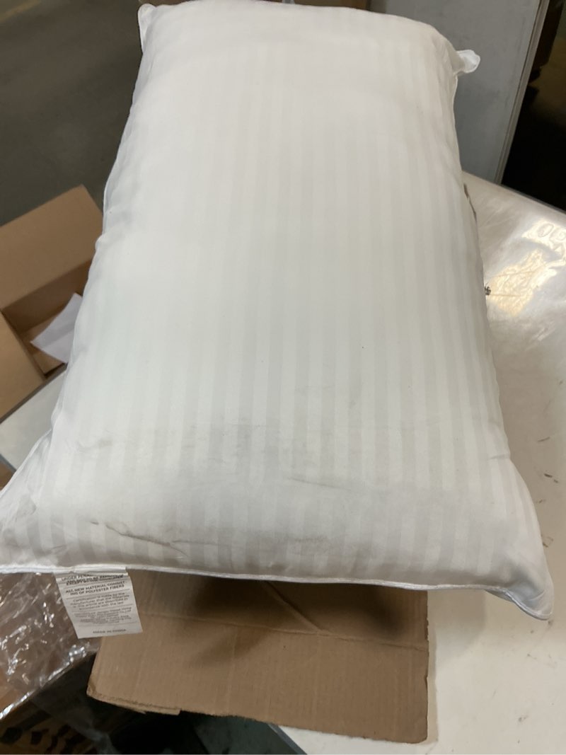 Condition photo showing As Is for Queen Size Bed Pillows - Premium Down Alternative Cooling Pillows Set of 1 for Side, Back, and Stomach Sleepers Fluffy Hotel Quality Soft Microfiber Fill Breathable Skin-Friendly