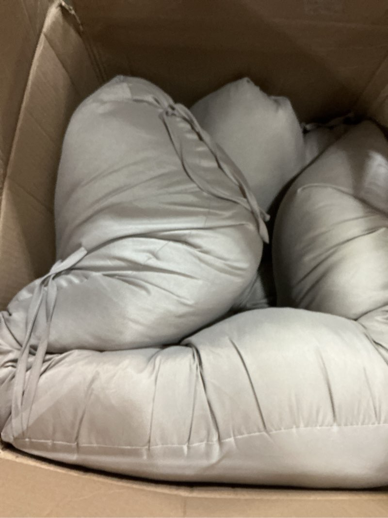 Condition photo showing Good Condition for papasan chair cushion, 52 inch papasan cushion, round leisure papasan seat cushion (grey)