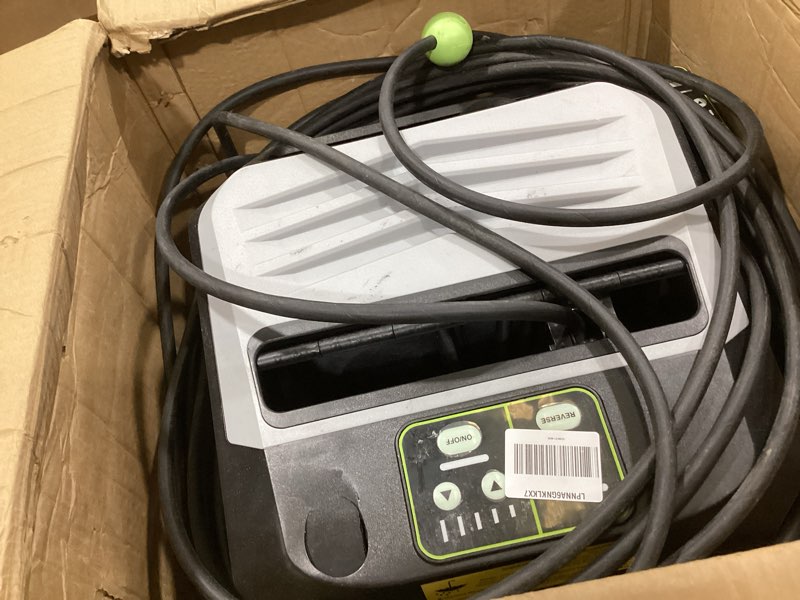 Condition photo showing As Is for 5500psi pressure washer wall mounted power cleaner with 100ft retractable pressure, silver