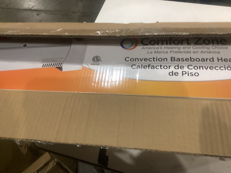 Condition photo showing New/Like New for Comfort Zone 1 500-Watt Convection Baseboard Heater with Silent Operation  White