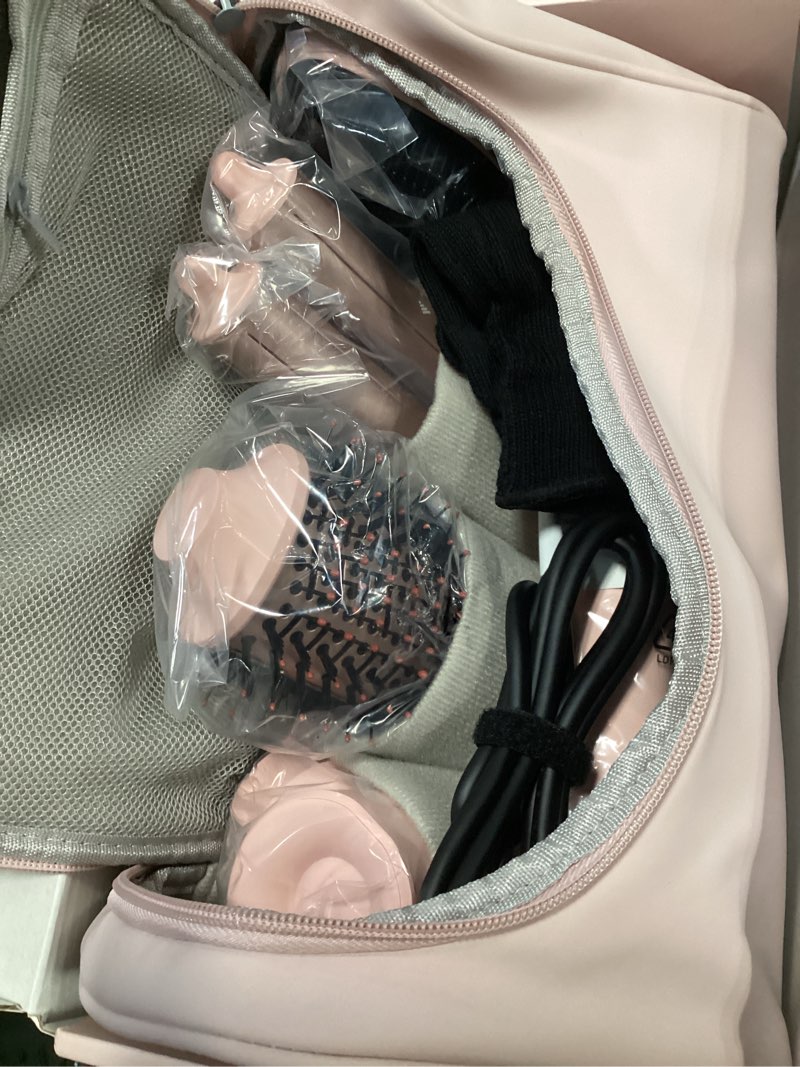 Condition photo showing Good Condition for MESCOMB 5 in 1 Hot Air Styler Wrap - High-Speed Hair Dryer, Volumizing Brush with Auto Curlers, Fast Drying & Frizz-Free Styling Straightening, No Heat Damage, Includes Travel Bag, Gift for Women Pink