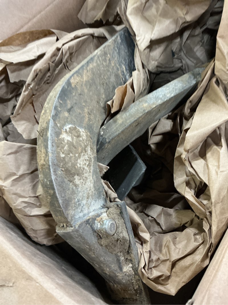 Condition photo showing As Is for 1 pcs box blade shank, 18'' scarifier shank, 4 holes box scraper shank, ripper shank with 2pcs removable tapered teeth and pins, adjustable shanks assembly for replacement, digging, plowing 18in-1pc