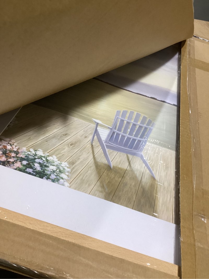 Condition photo showing Good Condition for vnvnk 24x24 frame natural wood color, perfect for 24x24 inch picture without mat or 20x20 inch picture with mat, home wall decor picture frame-1 pcs