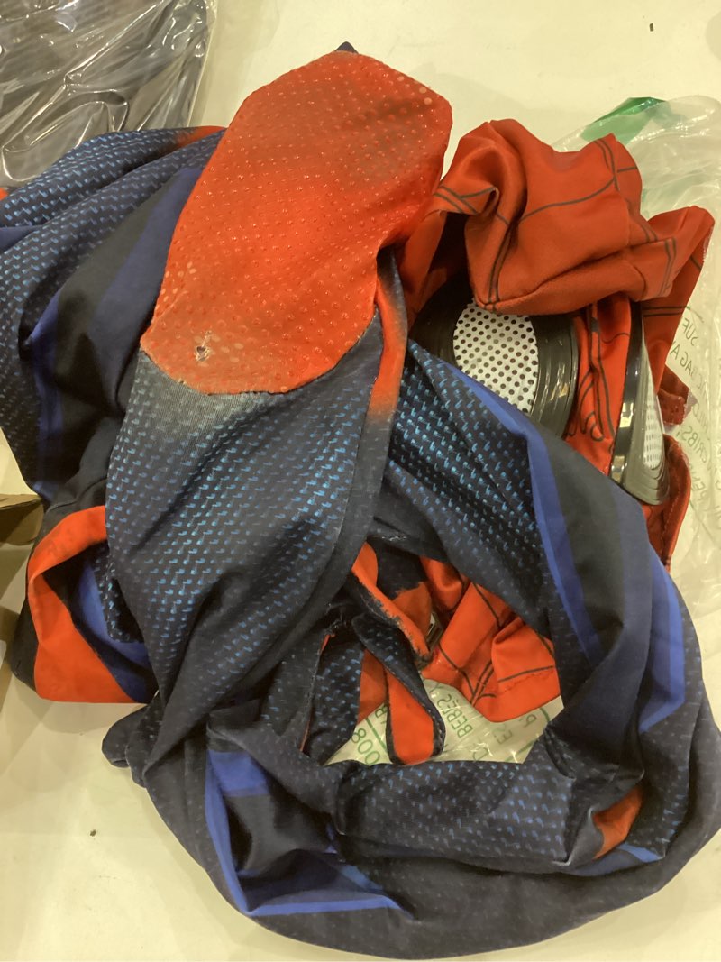 Condition photo showing As Is for MARVEL Integrated Spider-Man Official Youth Deluxe Zentai Costume - Stretch Spandex with Hidden Zippers and Wrist Slits Xs (4)