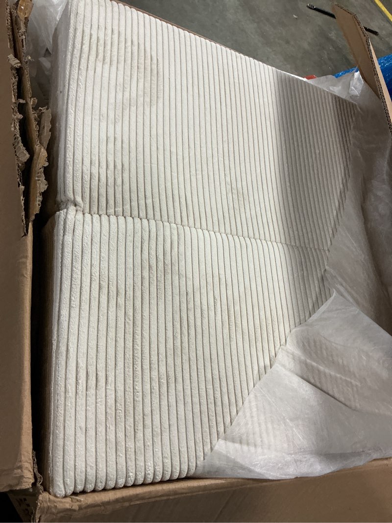 Condition photo showing As Is for (incomplete) (only 1 box) altus 7-piece corduroy oversized cloud sectional 