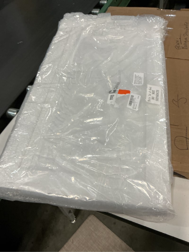 Condition photo showing Good Condition for 2 Pcs Pine Kitchen Cabinet Door Replacement with 2 Pcs Cabinet Hinges Wood Shaker Door Front Replacement for Kitchen, Bathroom, Vanity(White,15.5\" W X 29\" H) 15.5\" W X 29\" H White